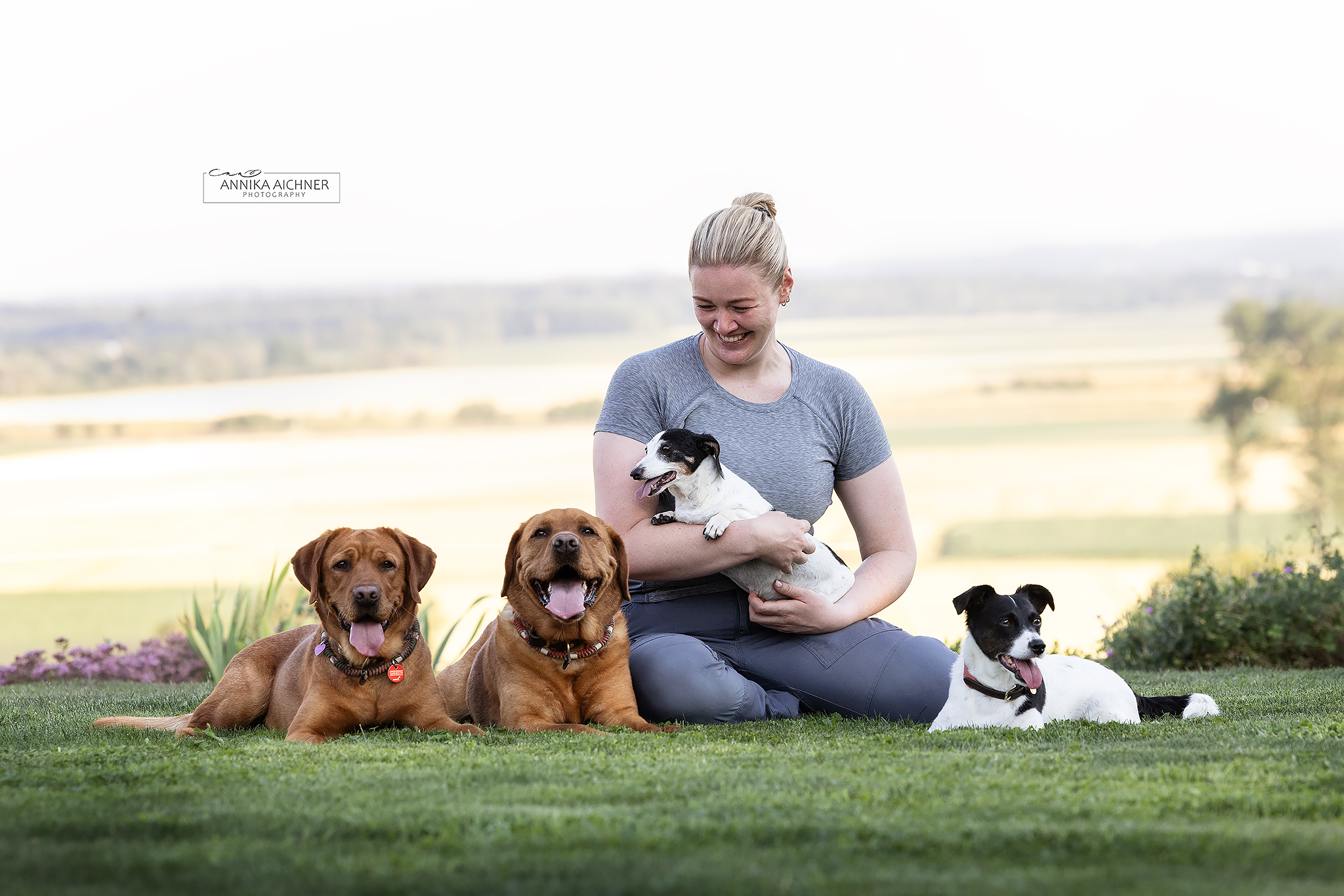 Marleen Deffner mit ihren Hunden